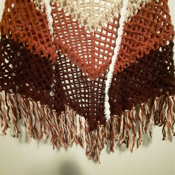 Vintage Hand knit large boho wrap scarf exc condition - Picture 3 of 5